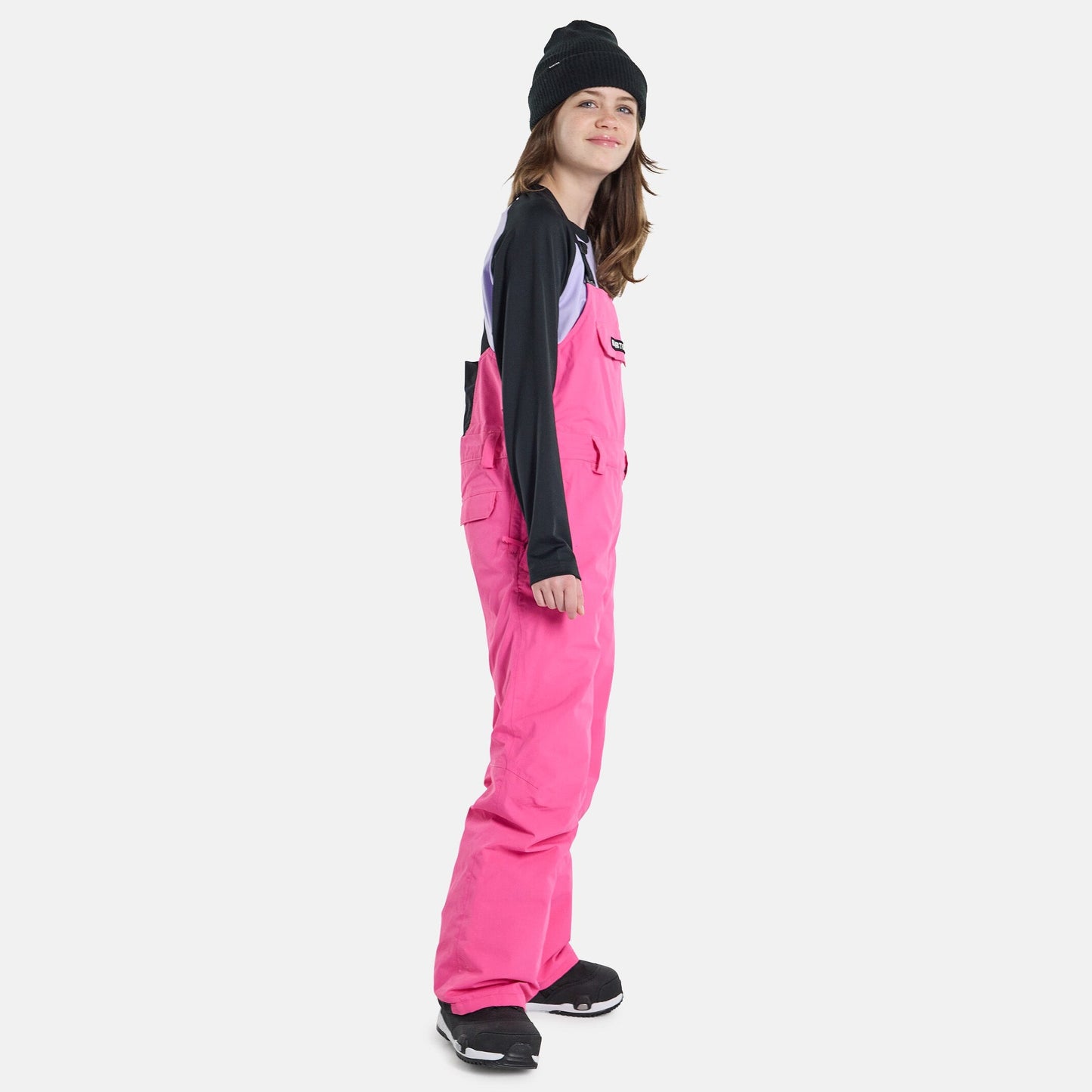女童玫红色滑雪裤