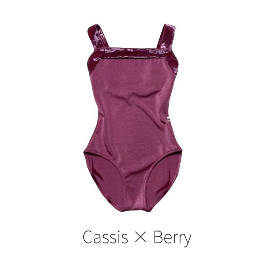 女童莓果色"Berry"芭蕾舞连体衣(高叉171539425HL/Pique/Cassis)