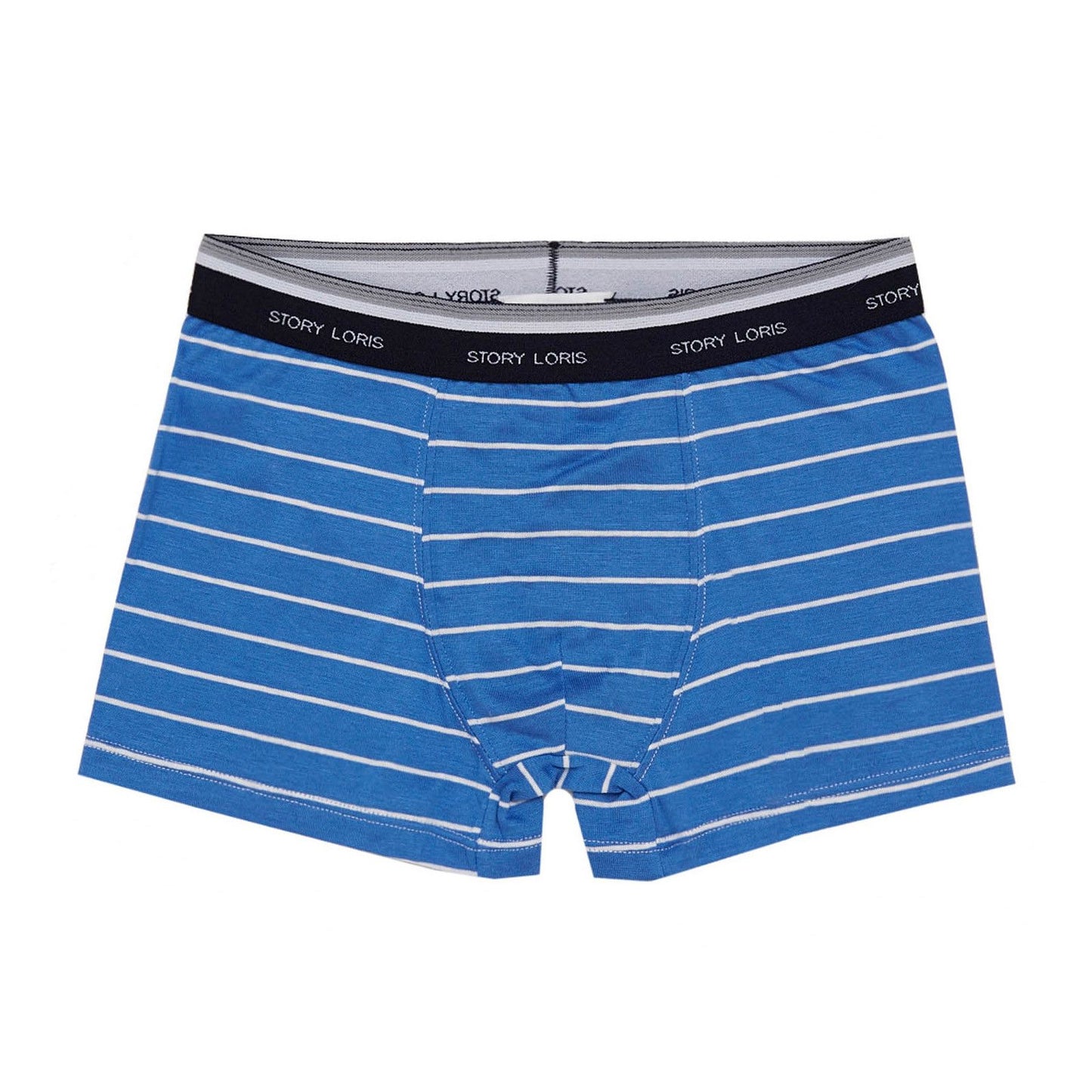 Boys Blue Striped Cotton Boxer