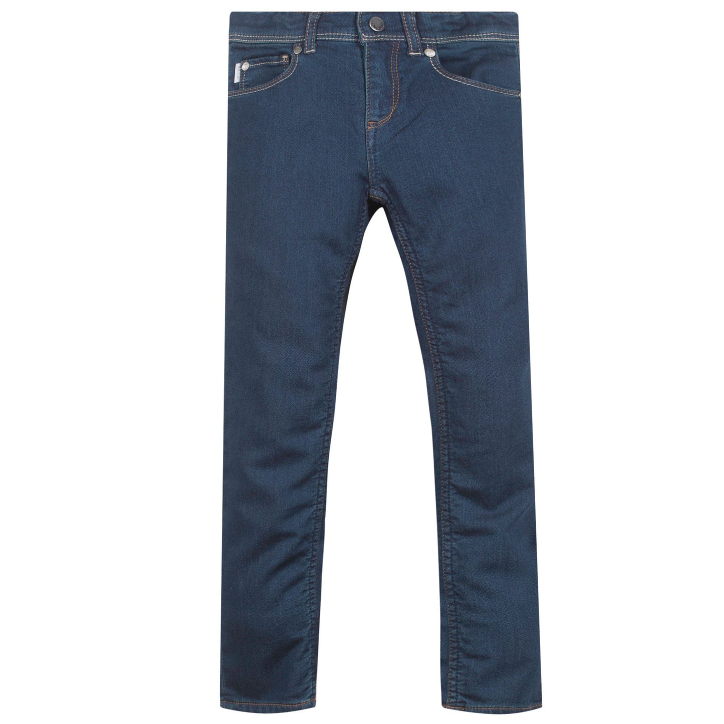Boys Dark Blue Cotton Jeans