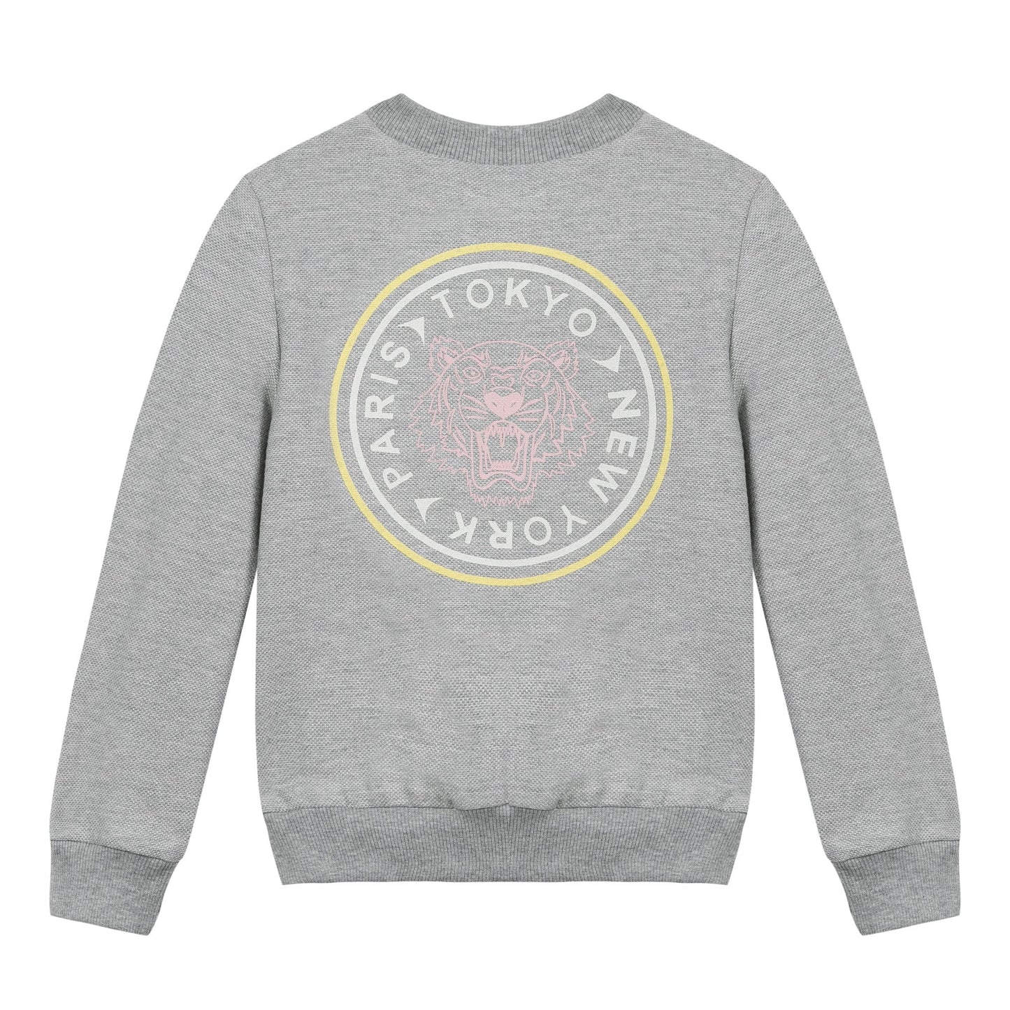 Girls Grey Jacket With Tiger Emblem