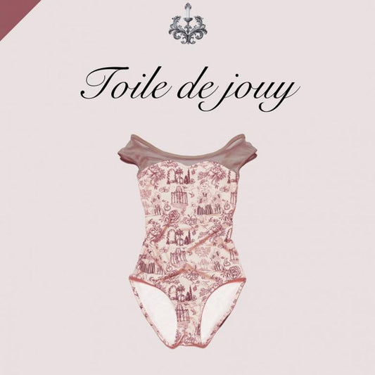 女童粉色"Toile de Jouy Rose"芭蕾舞连体衣(182245417/Plie/Moss pink)