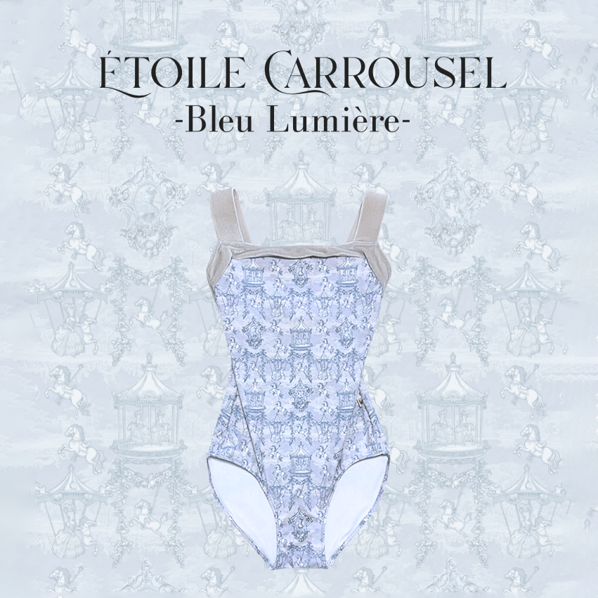 女童蓝色"Etoile Carrousel-Bleu Lumiere"芭蕾舞连体衣(高叉192084091HL/Pique/White)