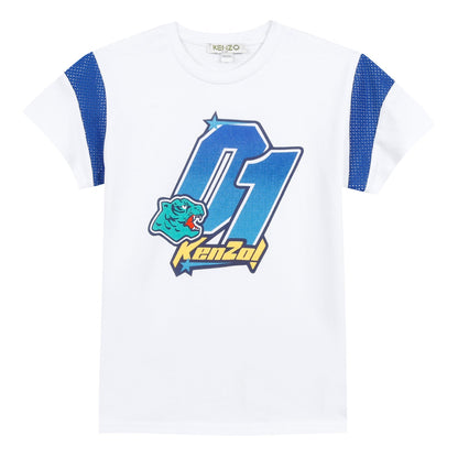 Boys Optic White Cotton T-shirt