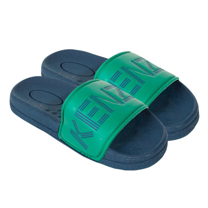 男童深蓝色Logo拖鞋