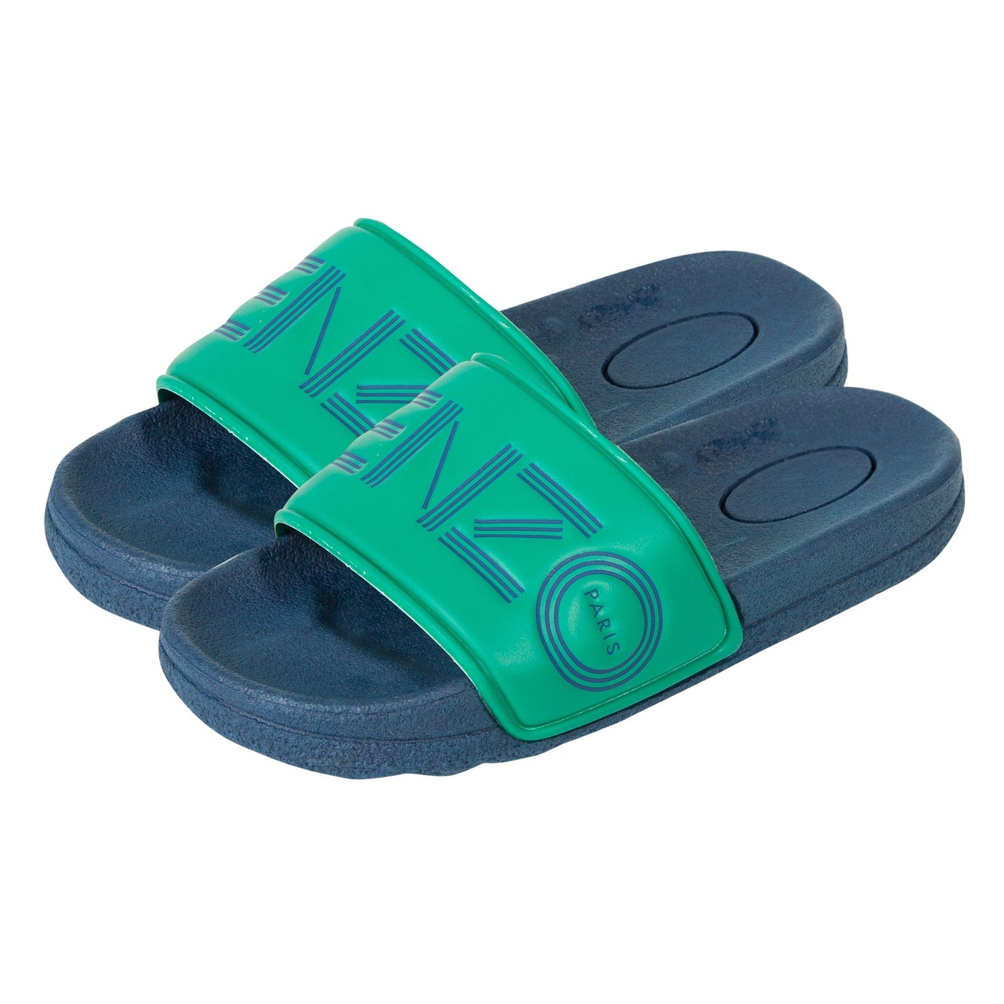 男童深蓝色Logo拖鞋