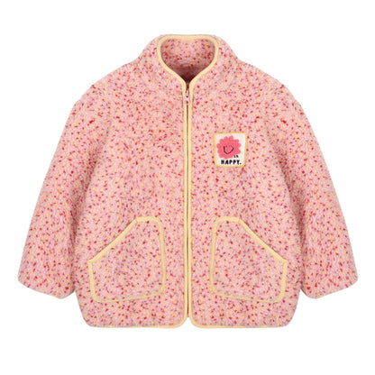 女童粉色摇粒绒棉服
