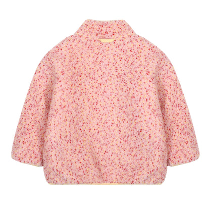 女童粉色摇粒绒棉服