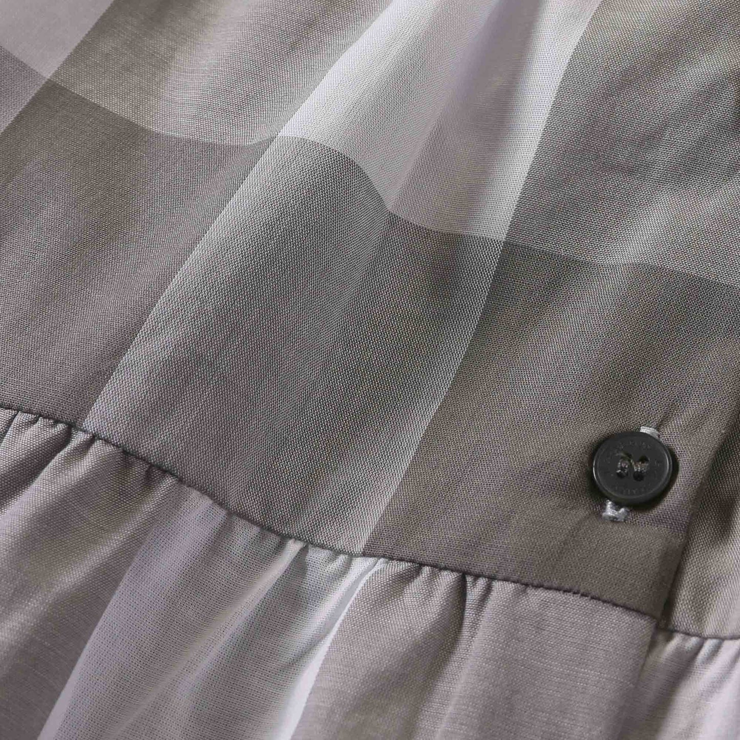 Girls Light Grey Check Cotton Blouse