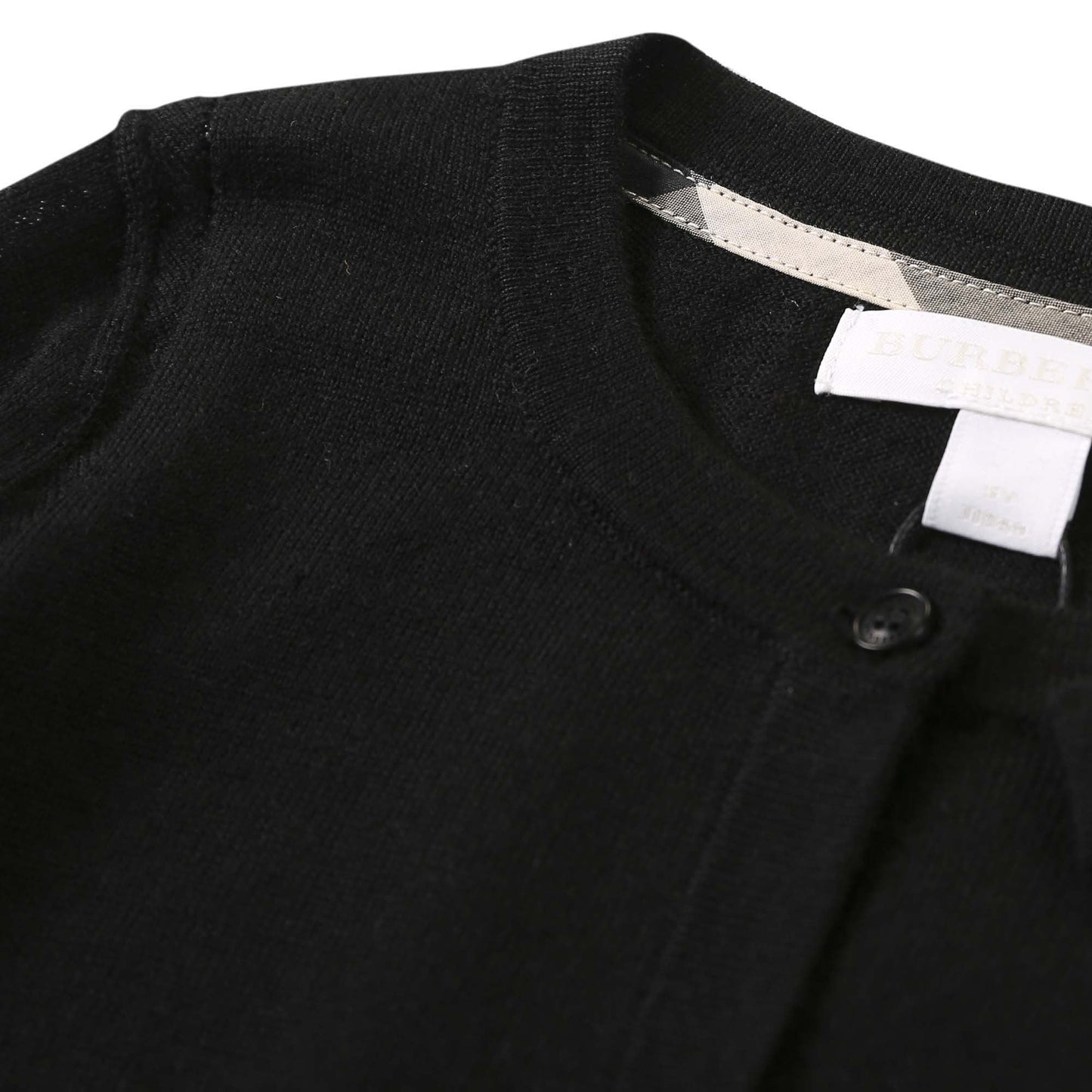 Girls Black Bow Trims Knitted Cardigan