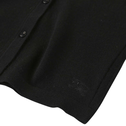 Girls Black Bow Trims Knitted Cardigan