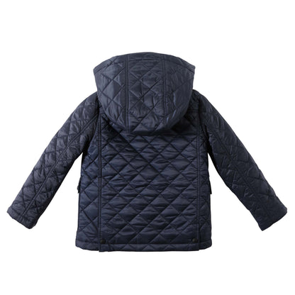 Baby Boys Ink Blue Padded Down Hooded Jacket