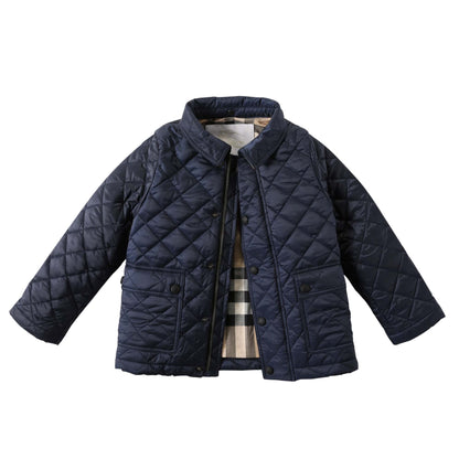 Baby Boys Ink Blue Padded Down Hooded Jacket