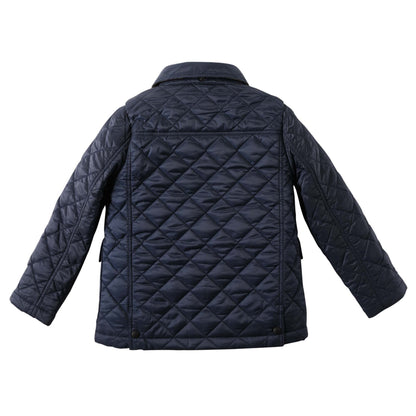Baby Boys Ink Blue Padded Down Hooded Jacket