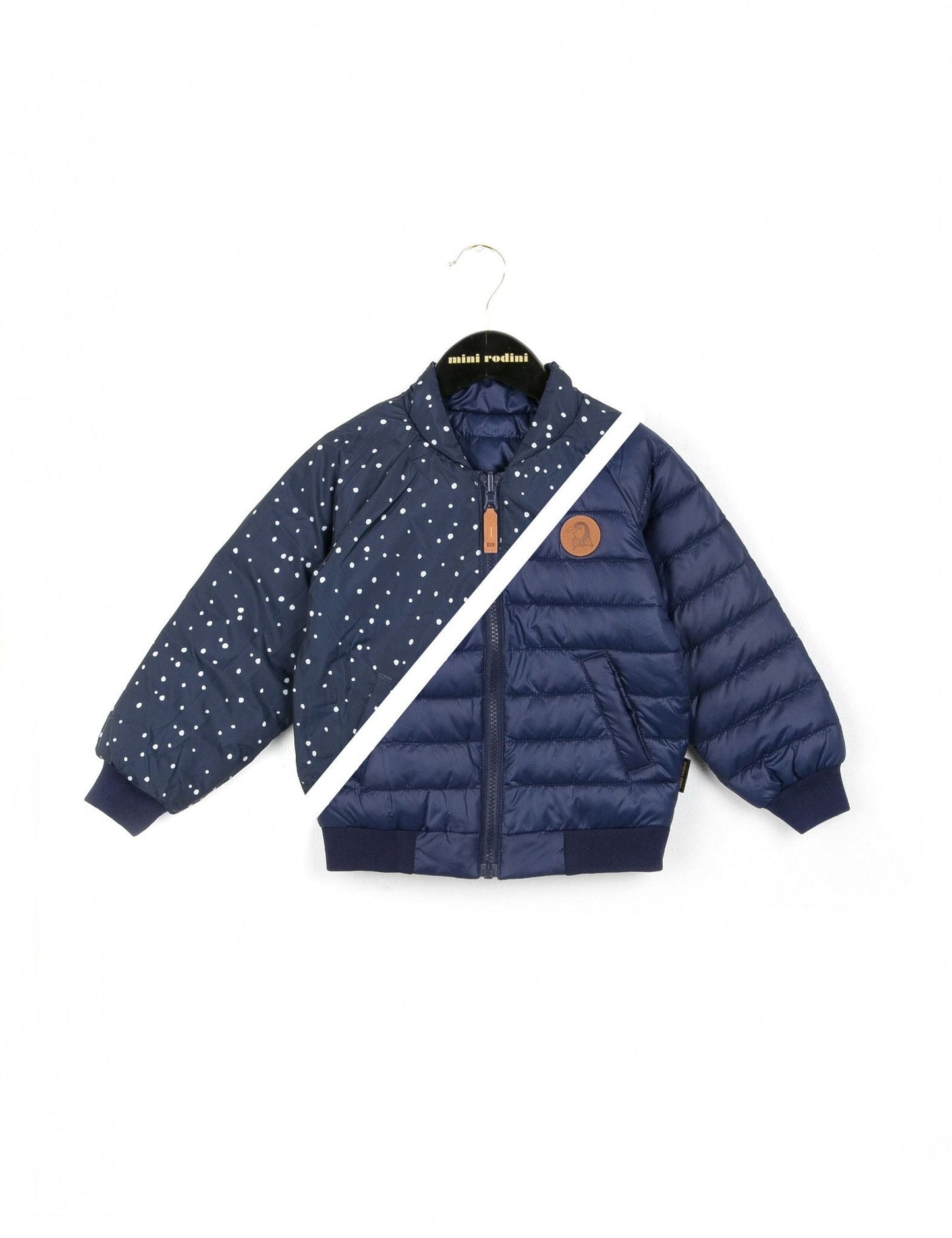Baby Dark Blue Reversible Puff Jacket