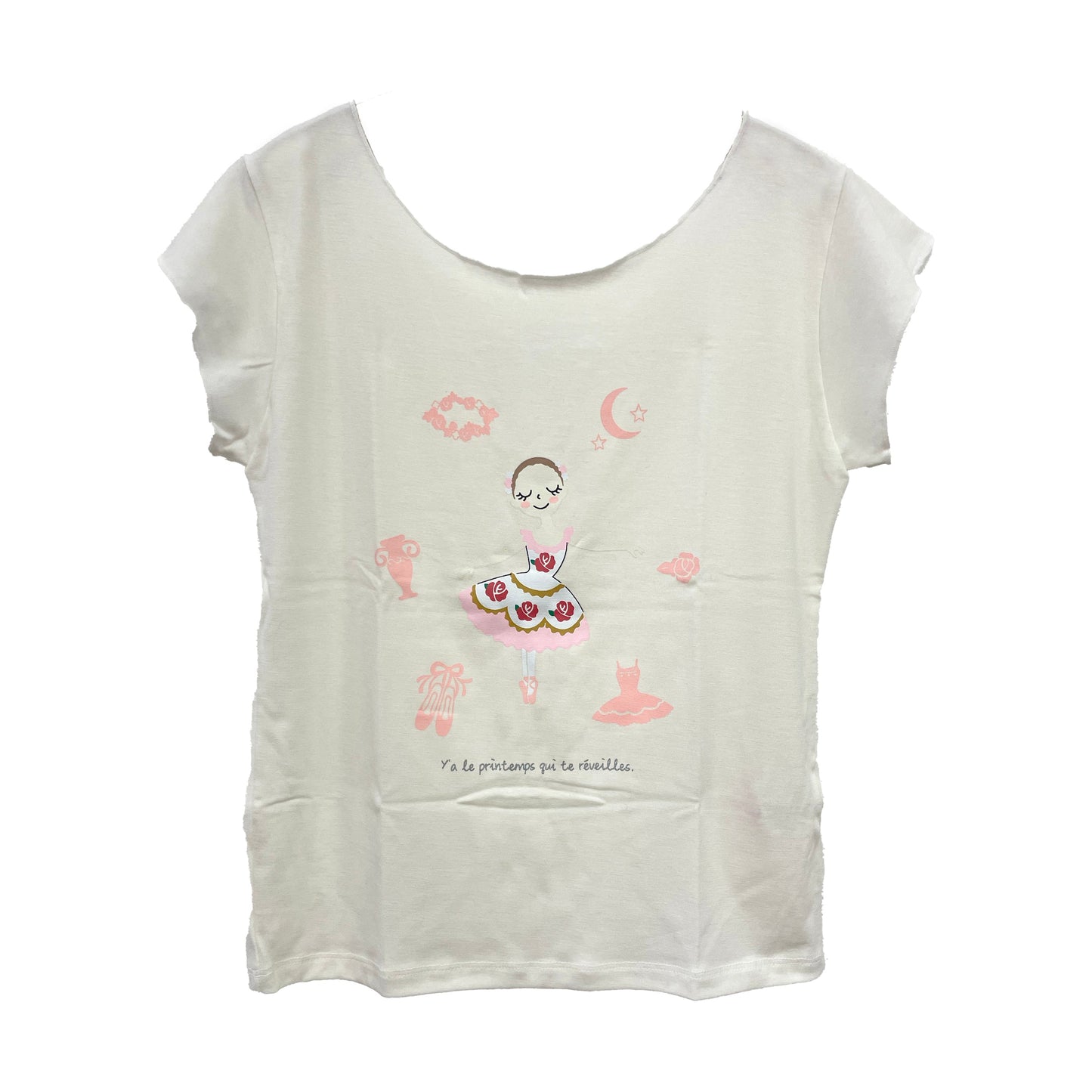 女童白色"abby-w19/Flora (White)"芭蕾舞T恤