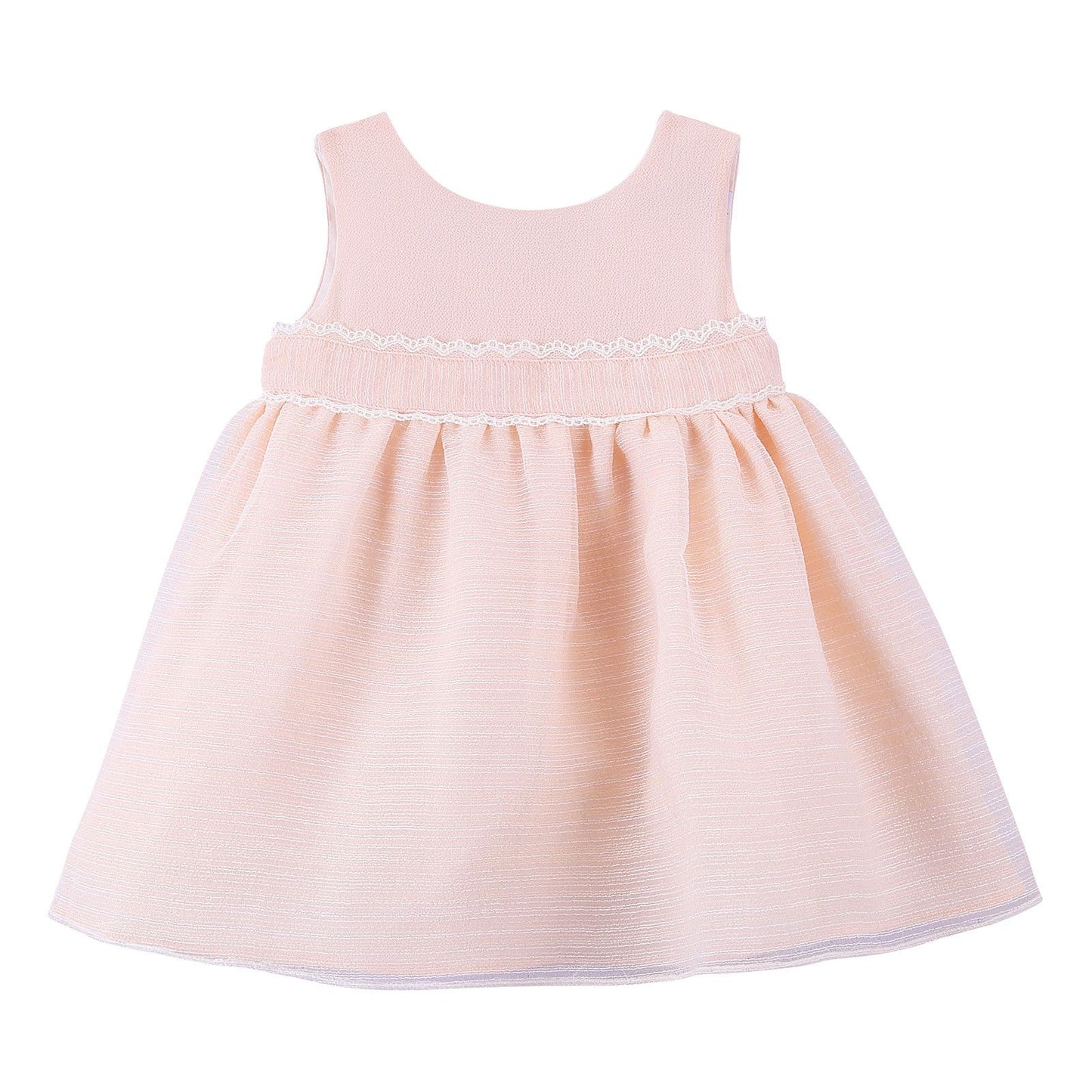 Baby Girls Light Pink Lace Trims Dress