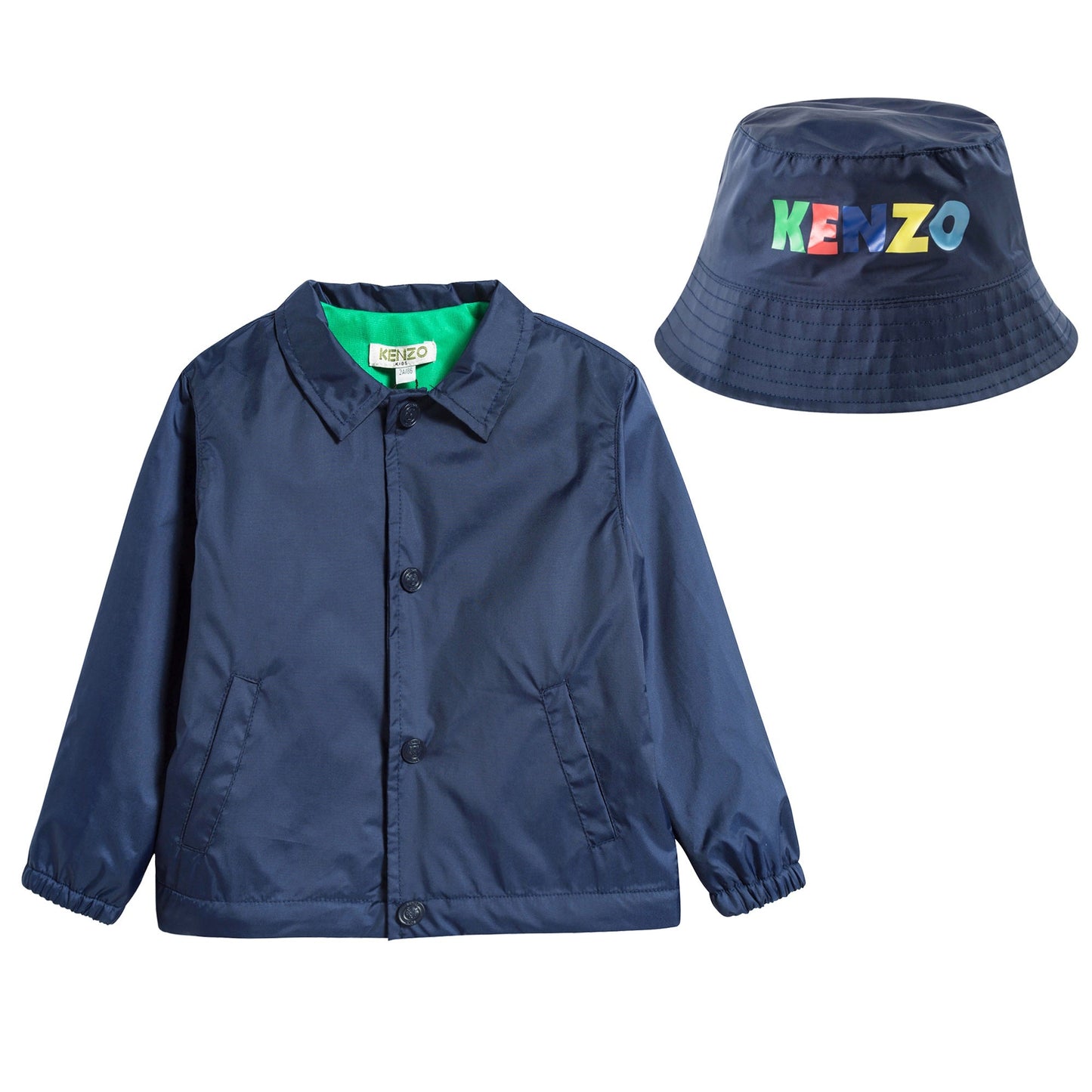 Boys Navy Blue Nylon Coupe-Vent
