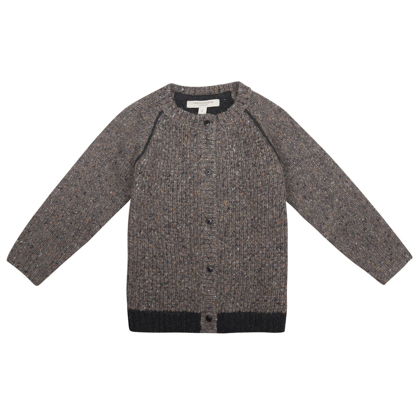 Baby Boys Grey Knitted Wool&Contton Cardigan