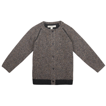 Baby Boys Grey Knitted Wool&Contton Cardigan