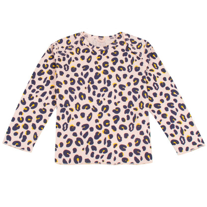 Buster/Macy Baby Pink Organic Top&Trousers With Leopard Print