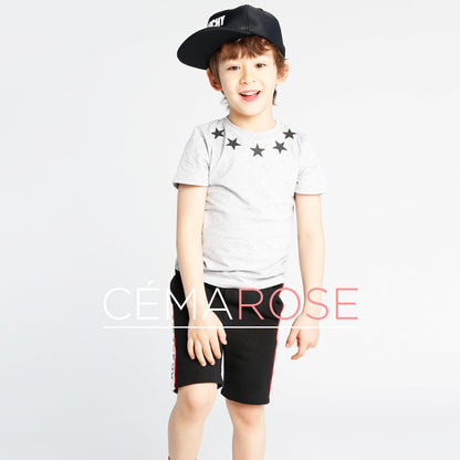 Boys Grey Cotton  "Star"  T-shirt