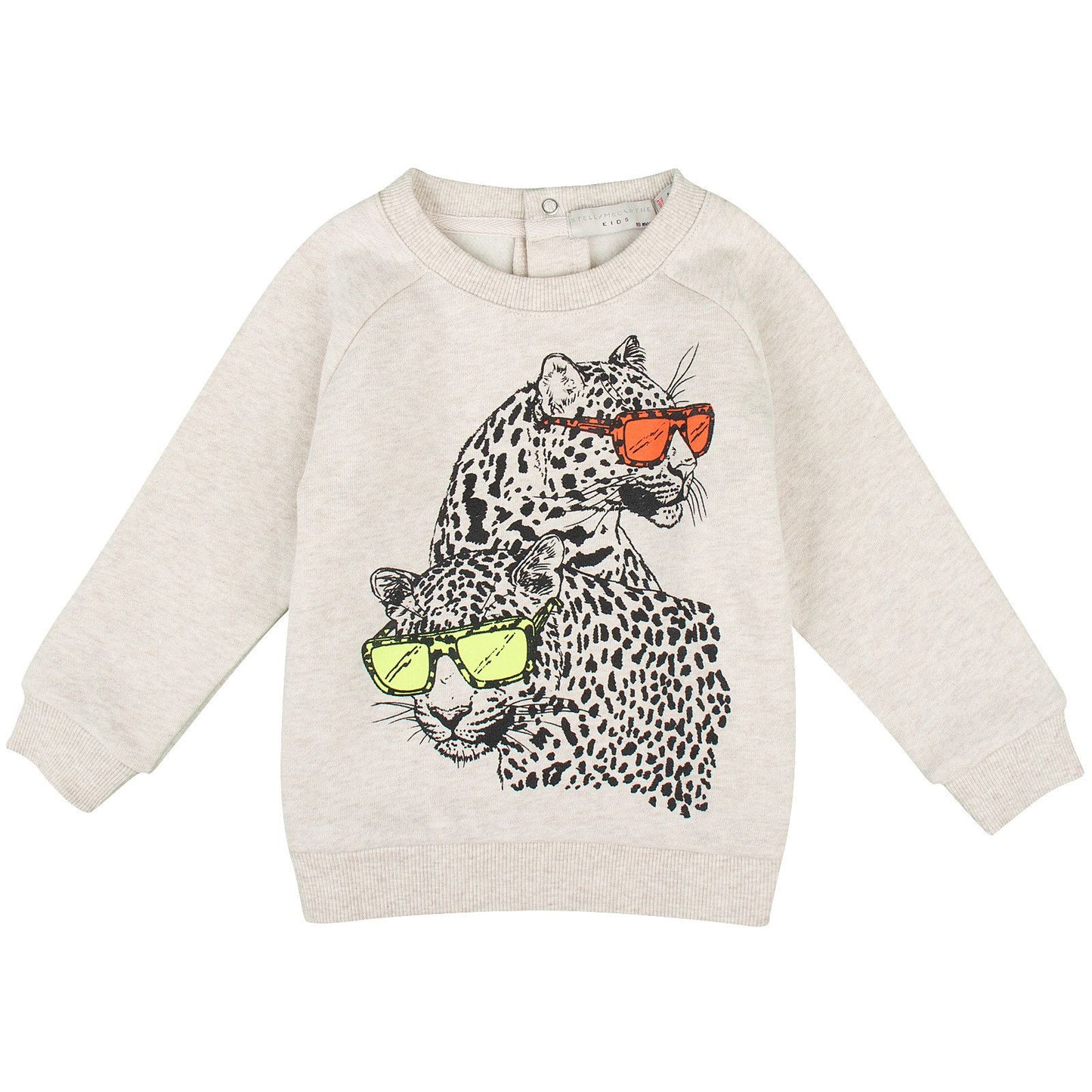 Billy Baby Grey Cotton Jersey Sweatshirt With Leopard Trims