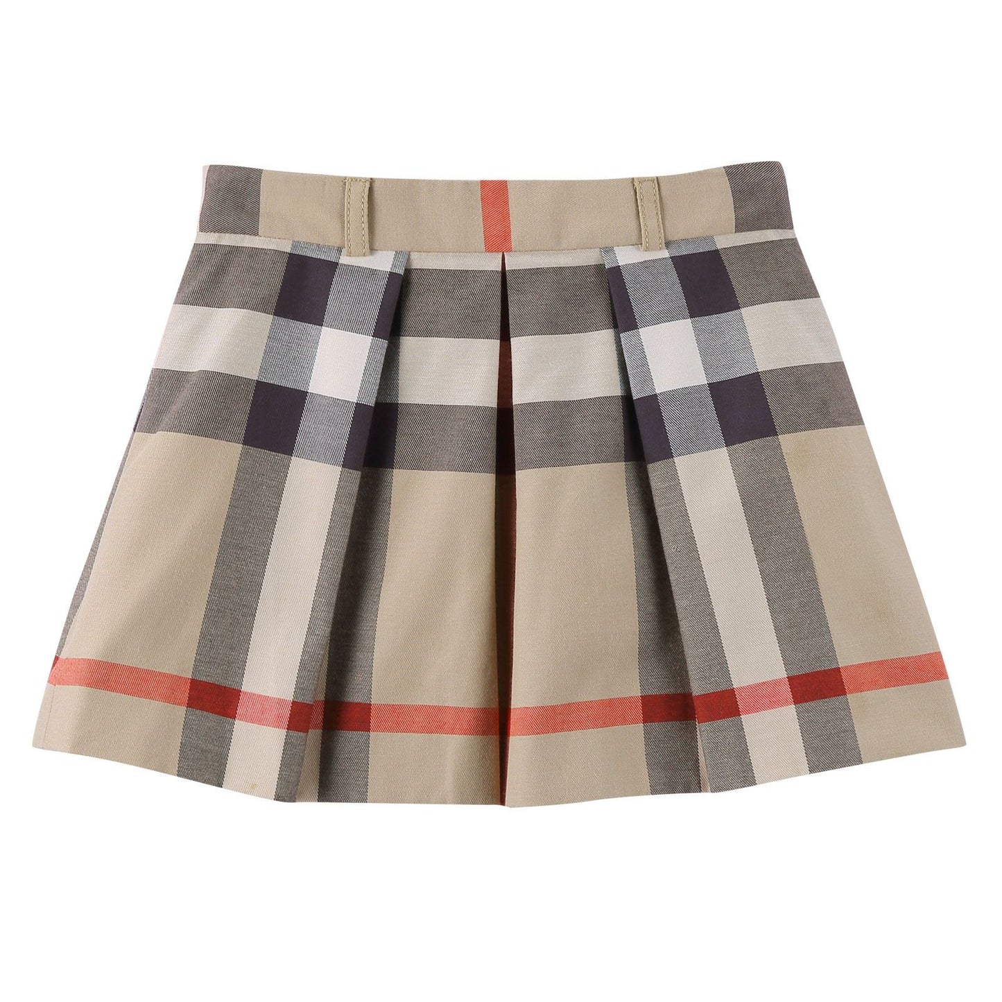 Girls Multicolor Classic Check Pleated Skirt