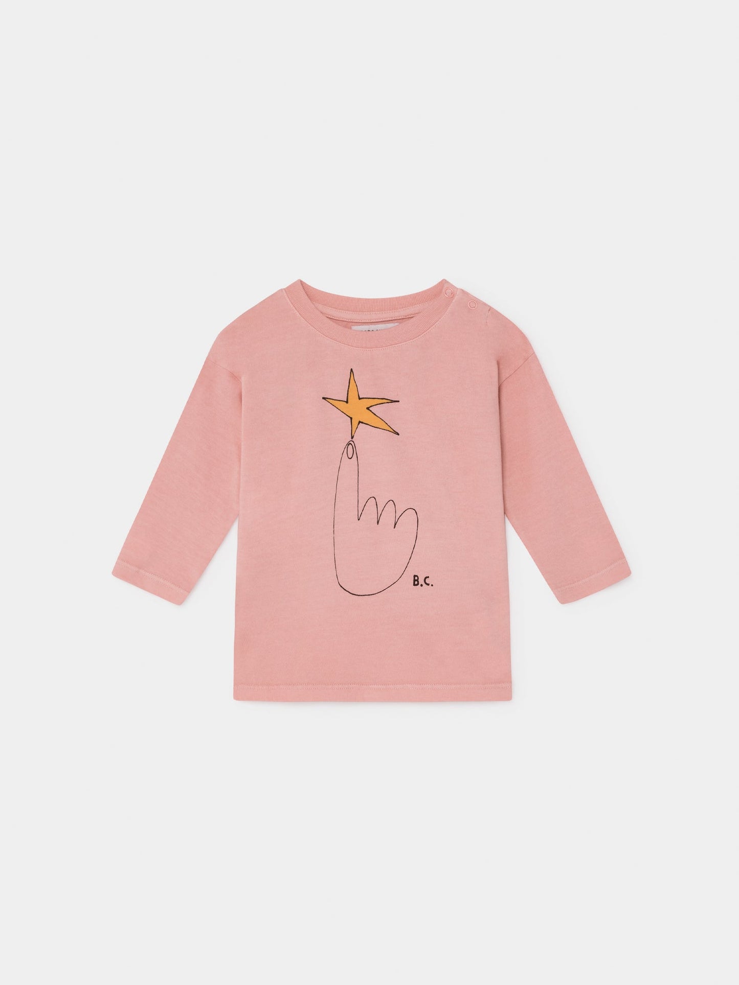 Baby Girls Pink Northstar Long Sleeve Cotton T-shirt