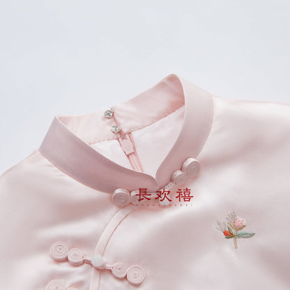 女童粉色"朱玉"夹棉上衣