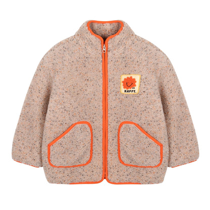 儿童米色摇粒绒棉服