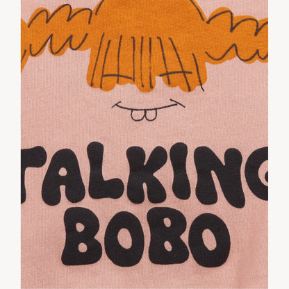 儿童粉色印花棉卫衣