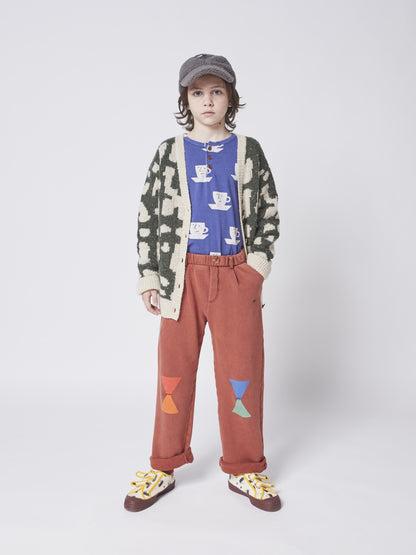 儿童深绿色羊毛开衫