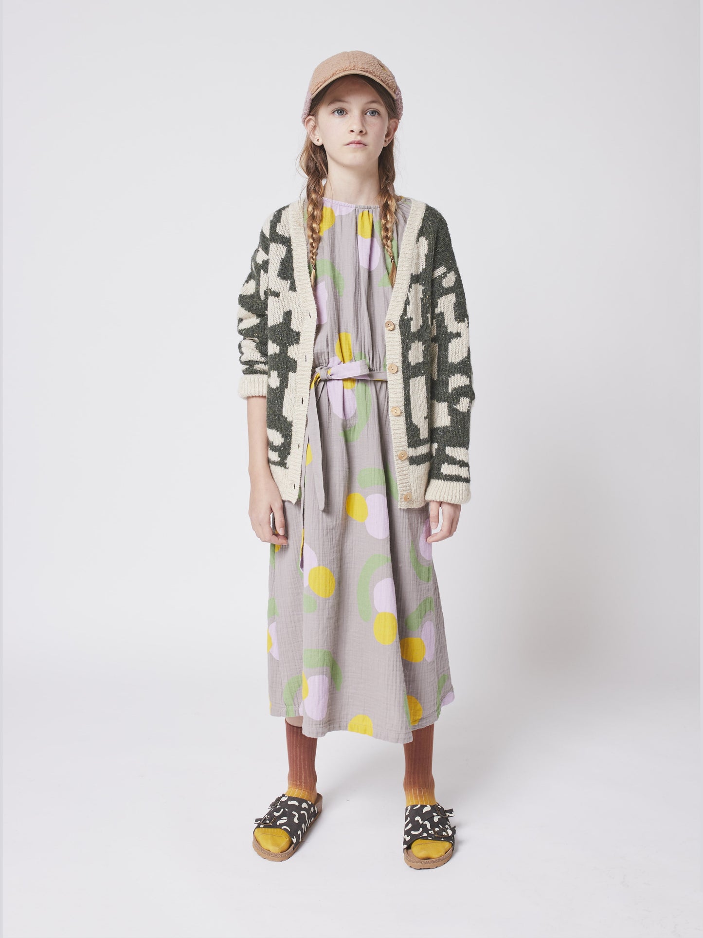 儿童深绿色羊毛开衫