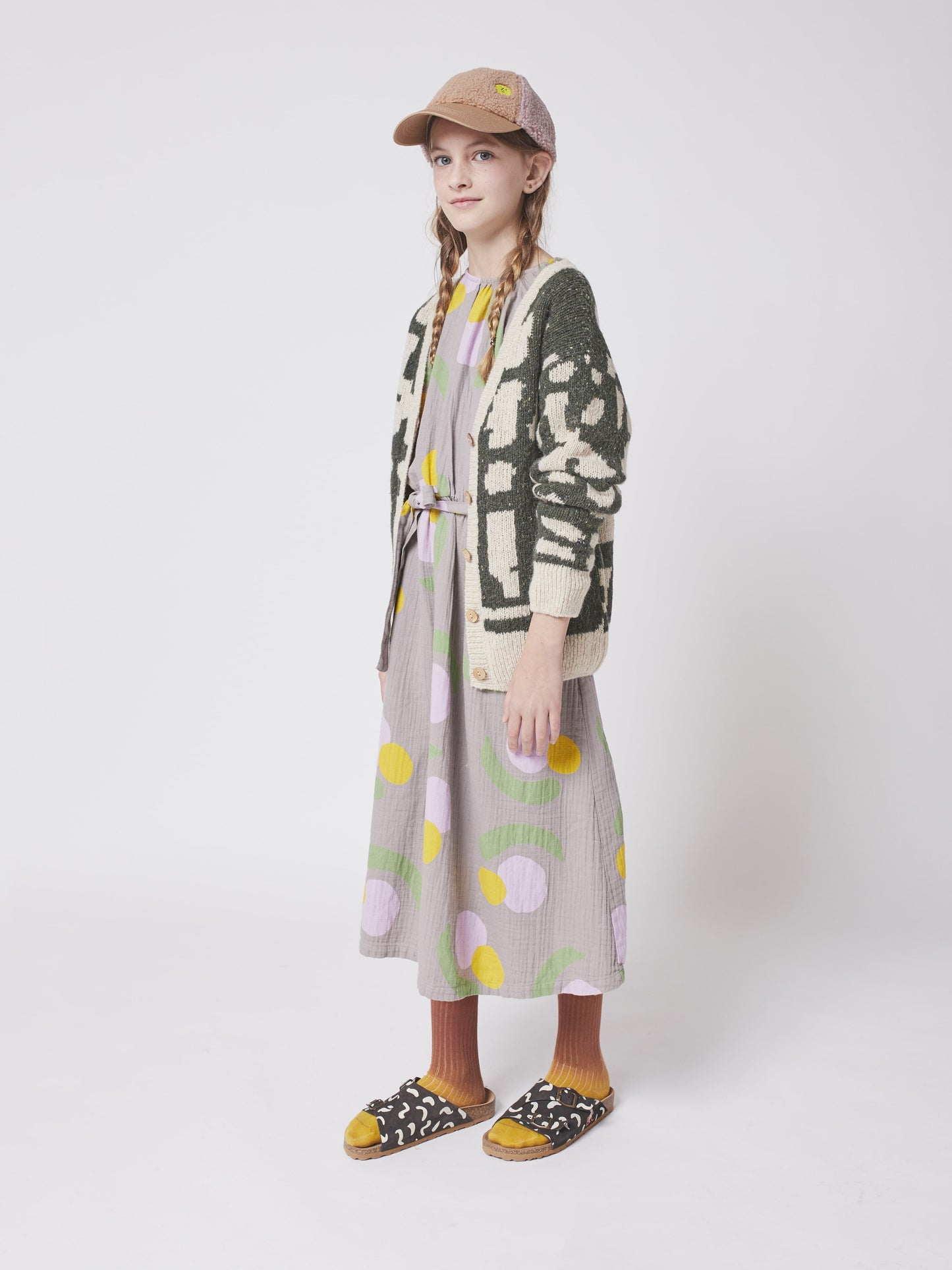 儿童深绿色羊毛开衫