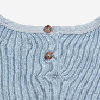 女童蓝色印花棉连衣裙