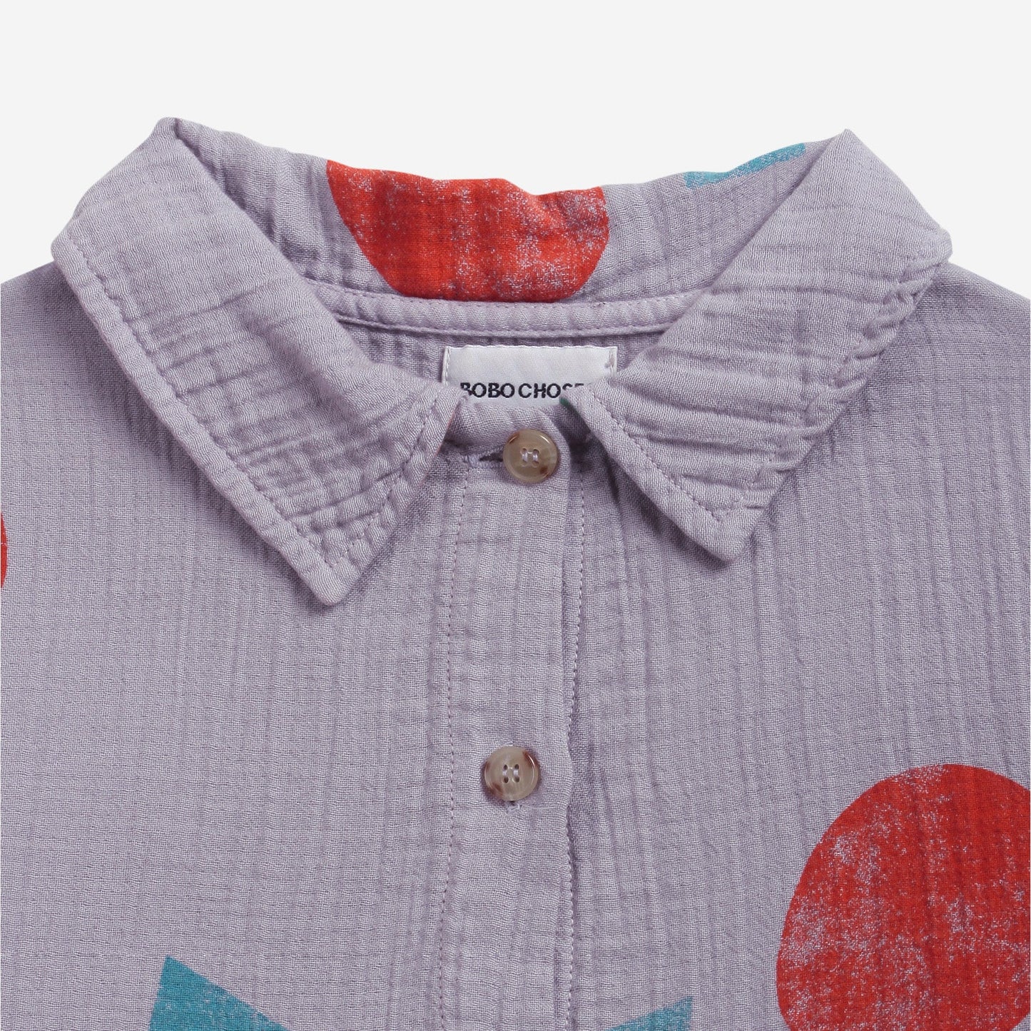 女童紫色印花棉连衣裙