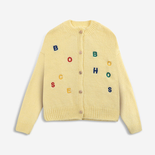 女童黄色刺绣开衫