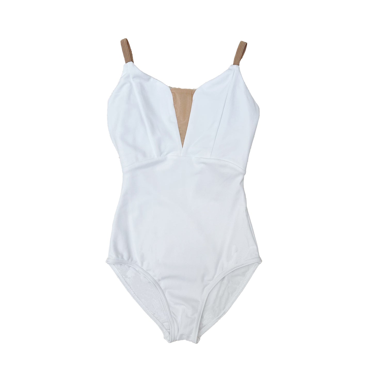 女士白色芭蕾舞连体衣(有衬DA1930MP/white)