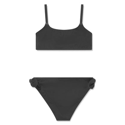 女童黑色Logo泳衣