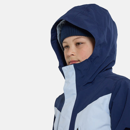 儿童蓝色连体滑雪服