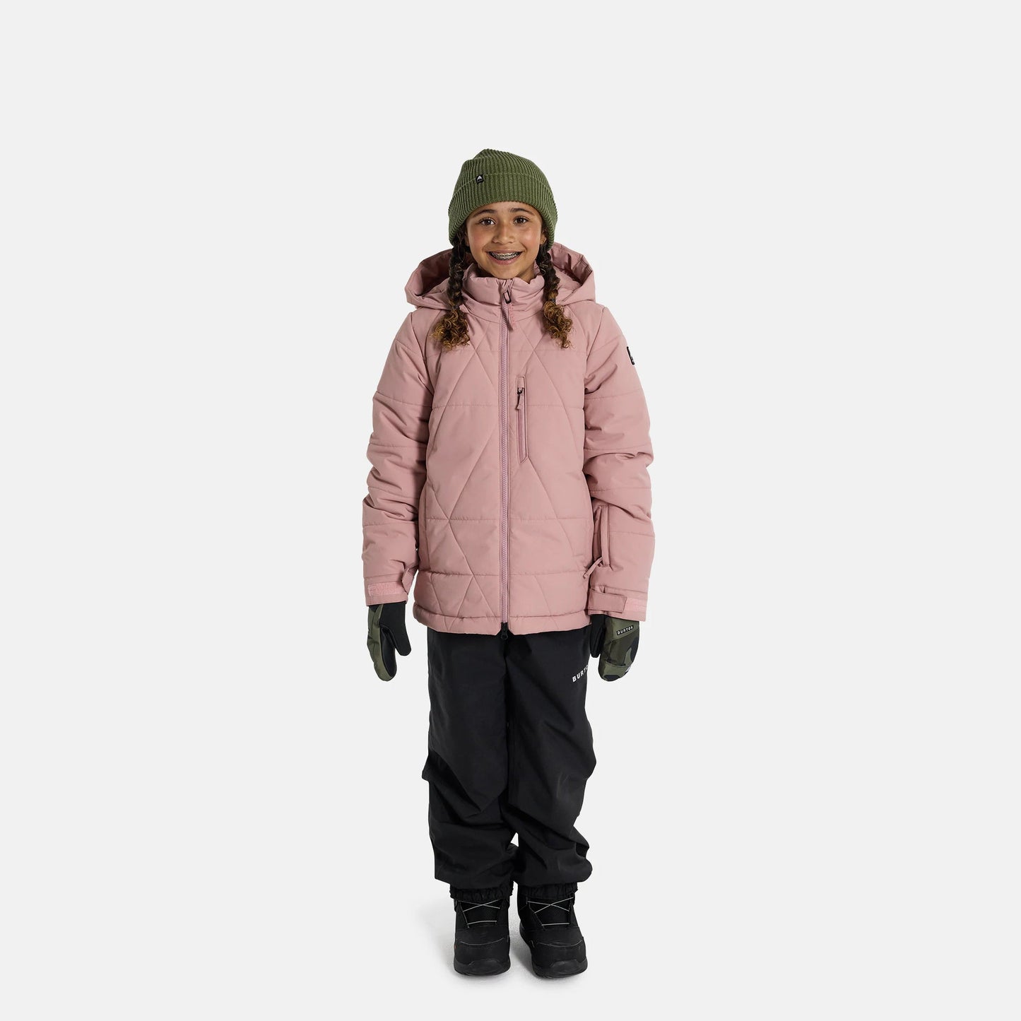 女童粉色滑雪服