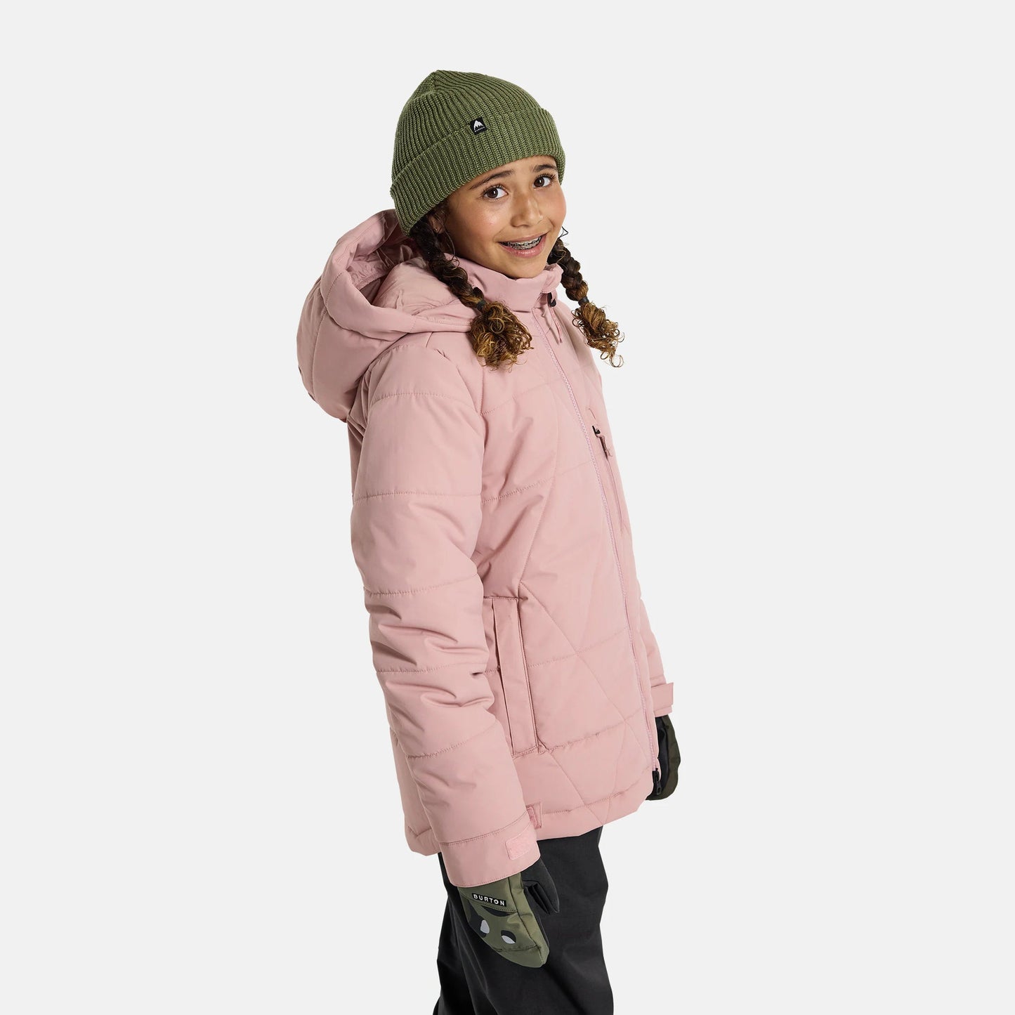女童粉色滑雪服