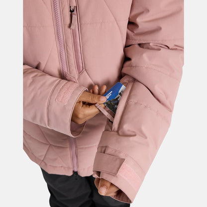 女童粉色滑雪服