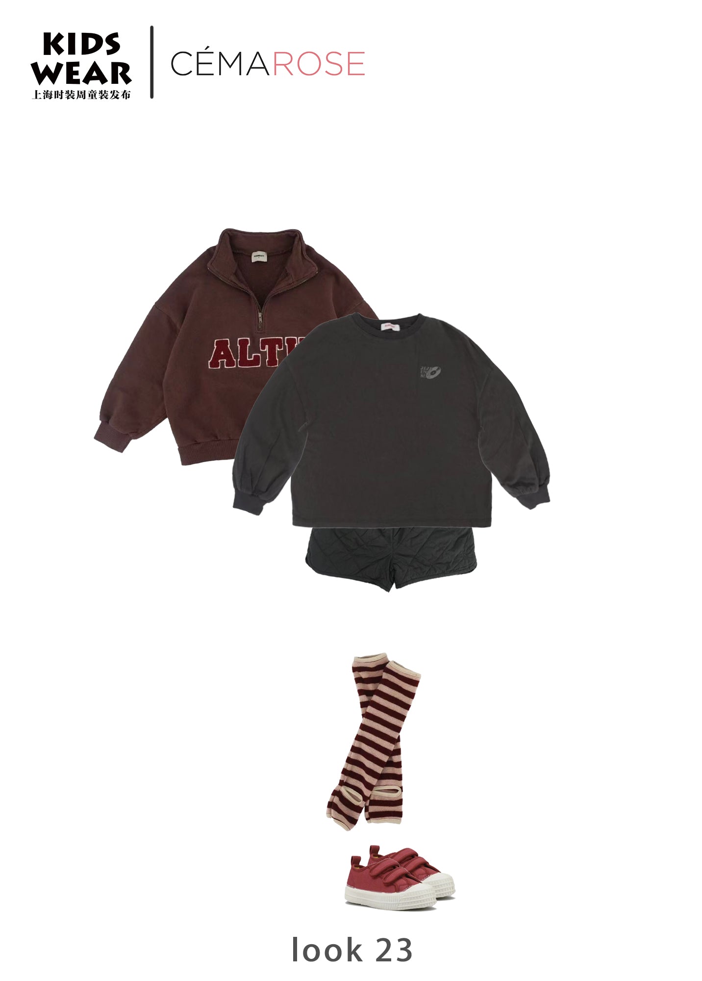 儿童红色魔术贴帆布鞋