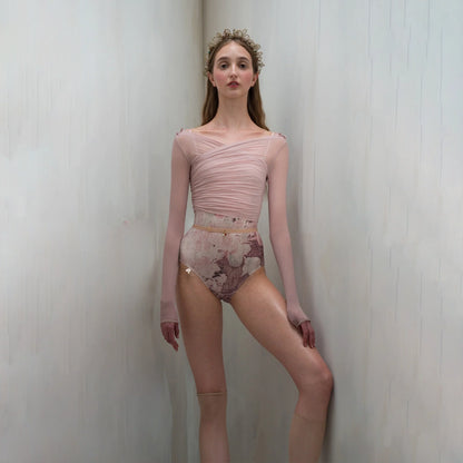 女士深粉色"ÉTOILE HOSIERY"芭蕾舞短款上衣(251CT70NX/dusty blush)