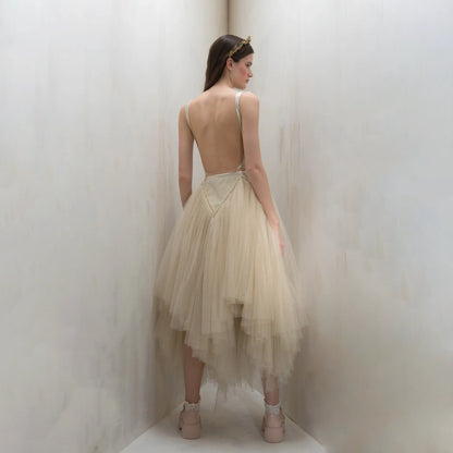 女士香草色 "TULLE CLOUD"芭蕾舞半裙(253SK62FT/vanilla)