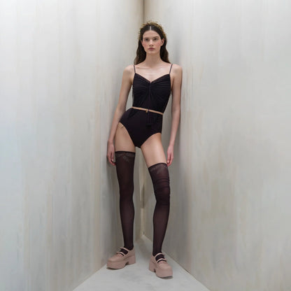 女士深紫色"ÉTOILE HOSIERY"芭蕾舞过膝长袜(261LW71NX/deep purple)