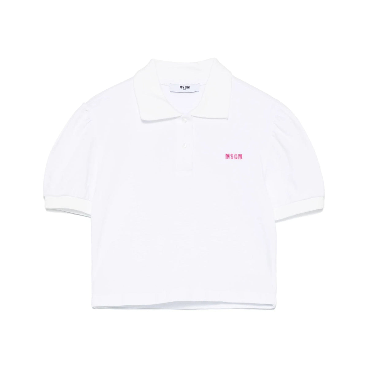 女童白色棉Polo衫