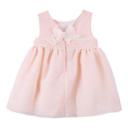 Baby Girls Light Pink Lace Trims Dress